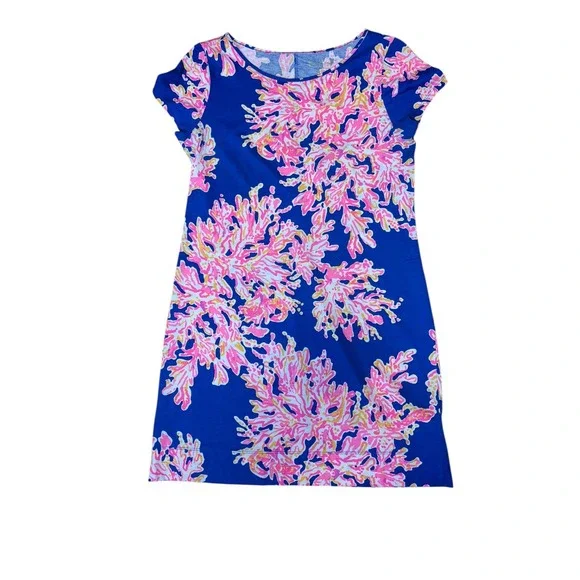 Lilly Pulitzer Marlowe‎ Brilliant Blue It's Electric Cotton Dress Size XS - Picture 4 of 10